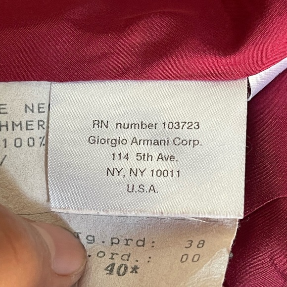 Giorgio Armani Jackets & Coats red blazer wool/ cashmere size EUR 38 (2) USA - Picture 13 of 16